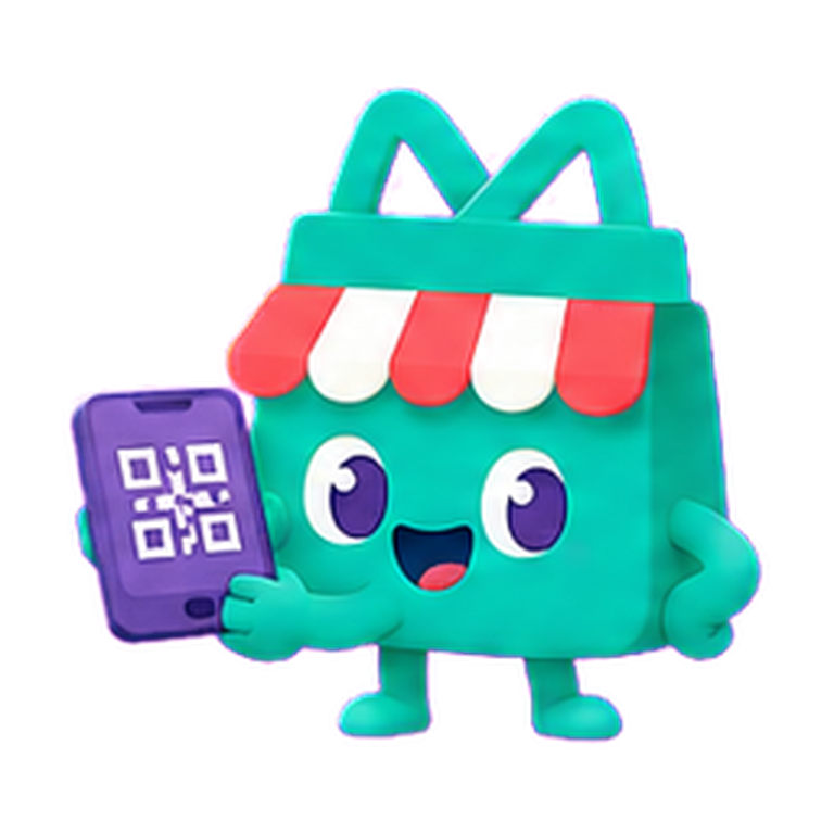 Mascota VECI mostrando el escaneo QR